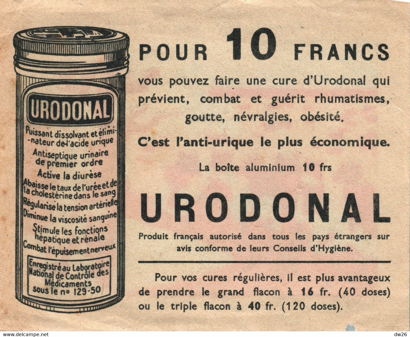 Publicité Antiseptique Urinaire: Urodonal - Chromo: Fable De La Fontaine: Conseil Tenu Par Les Rats - Reclame
