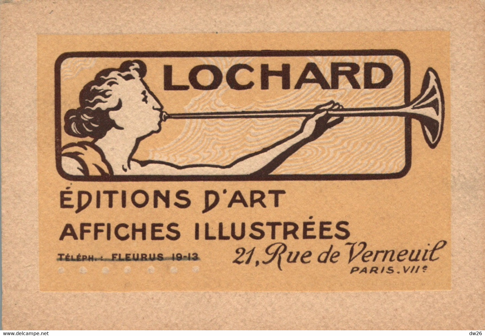 Carte D'Editeur - Publicité Editions D'Art Lochard, Paris - Affiches Illustrées - Reclame