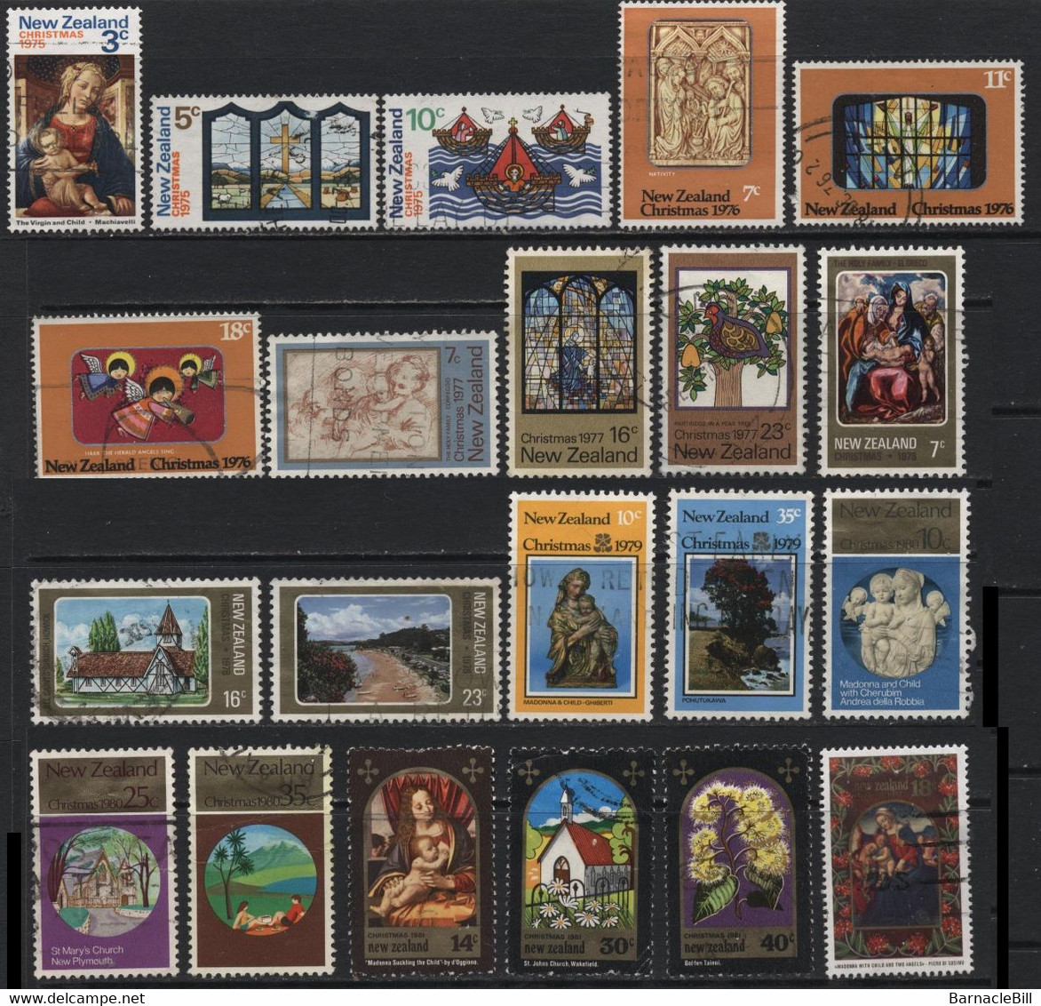 New Zealand (01) About 180 Different Christmas Stamps 1960-2008. Mint & Used. Hinged - Otros & Sin Clasificación