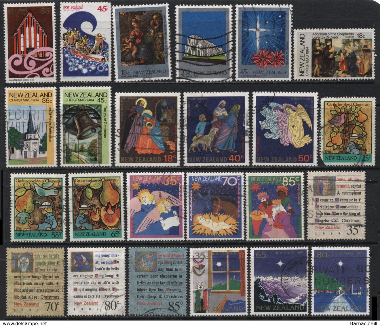 New Zealand (01) About 180 Different Christmas Stamps 1960-2008. Mint & Used. Hinged - Sonstige & Ohne Zuordnung