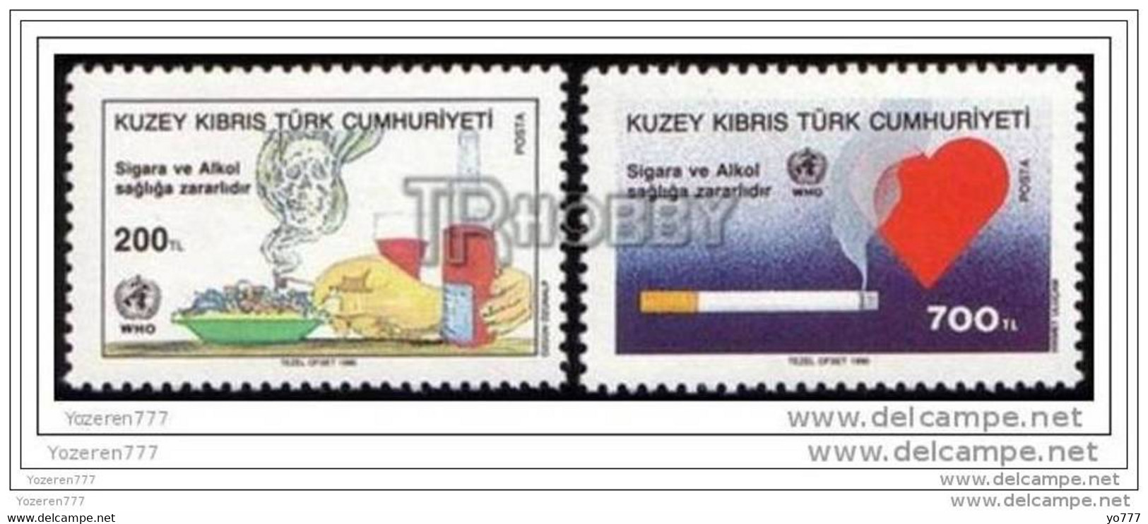 TRNC (Mi-271/272) NORTHERN CYPRUS WORLD HEALTH DAY MNH** - Unused Stamps