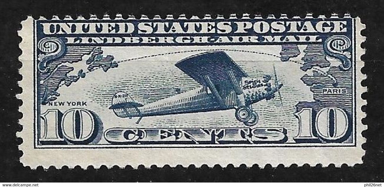 USA Etats-Unis D'Amérique Poste Aérienne N°10 Charles Lindbergh   Neuf  (  *  )   B/TB   Voir  Scans    - Nuevos