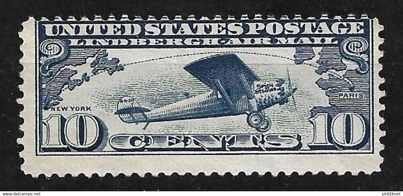 USA Etats-Unis D'Amérique Poste Aérienne N°10 Charles Lindbergh   Neuf  (  *  )   B/TB   Voir  Scans    - Unused Stamps