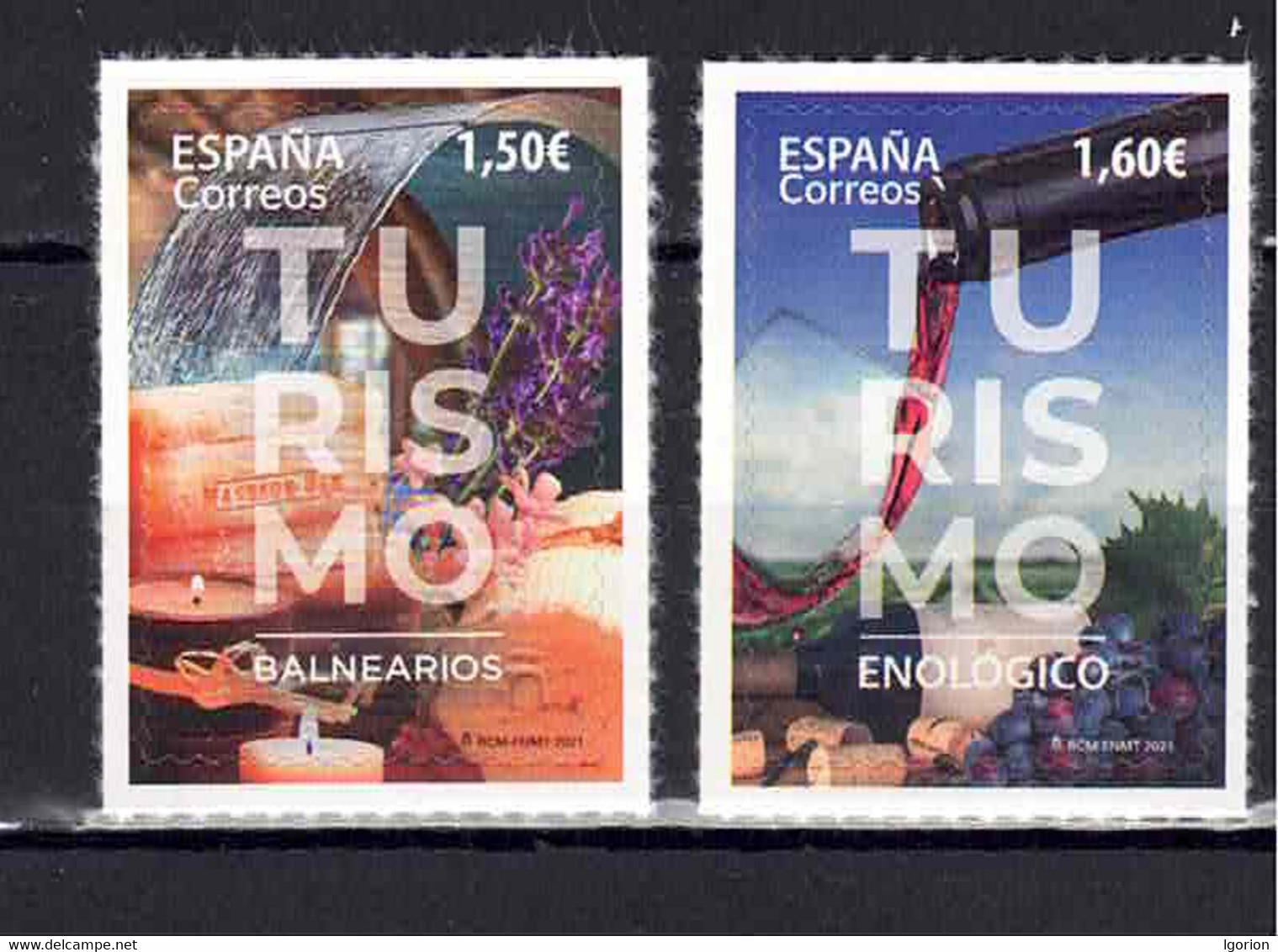 ESPAÑA 2021 ** MNH ED. 5449/5450 TURISMO: BALNEARIOS Y ENOLOGICO - Unused Stamps