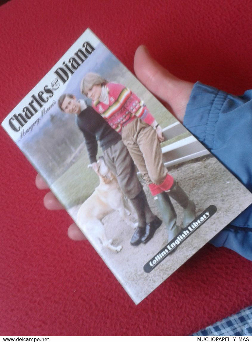 ANTIGUO LIBRO TIPO CUADERNILLO CHARLES AND & DIANA MARGERY MORRIS 1987 COLLINS ENGLISH LIBRARY, CARLOS LADY DI PRINCESA