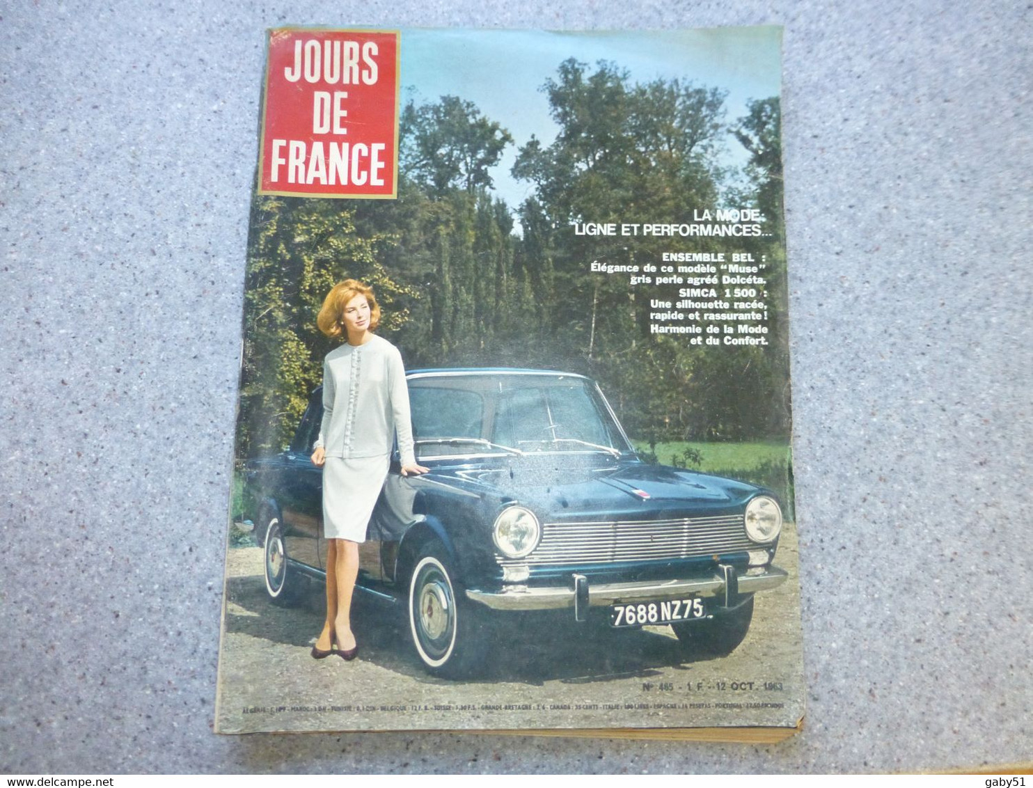 Jour De France Octobre 1963, Automobile SIMCA 1500 Jane Fonda  ; REV03 - Auto/Moto