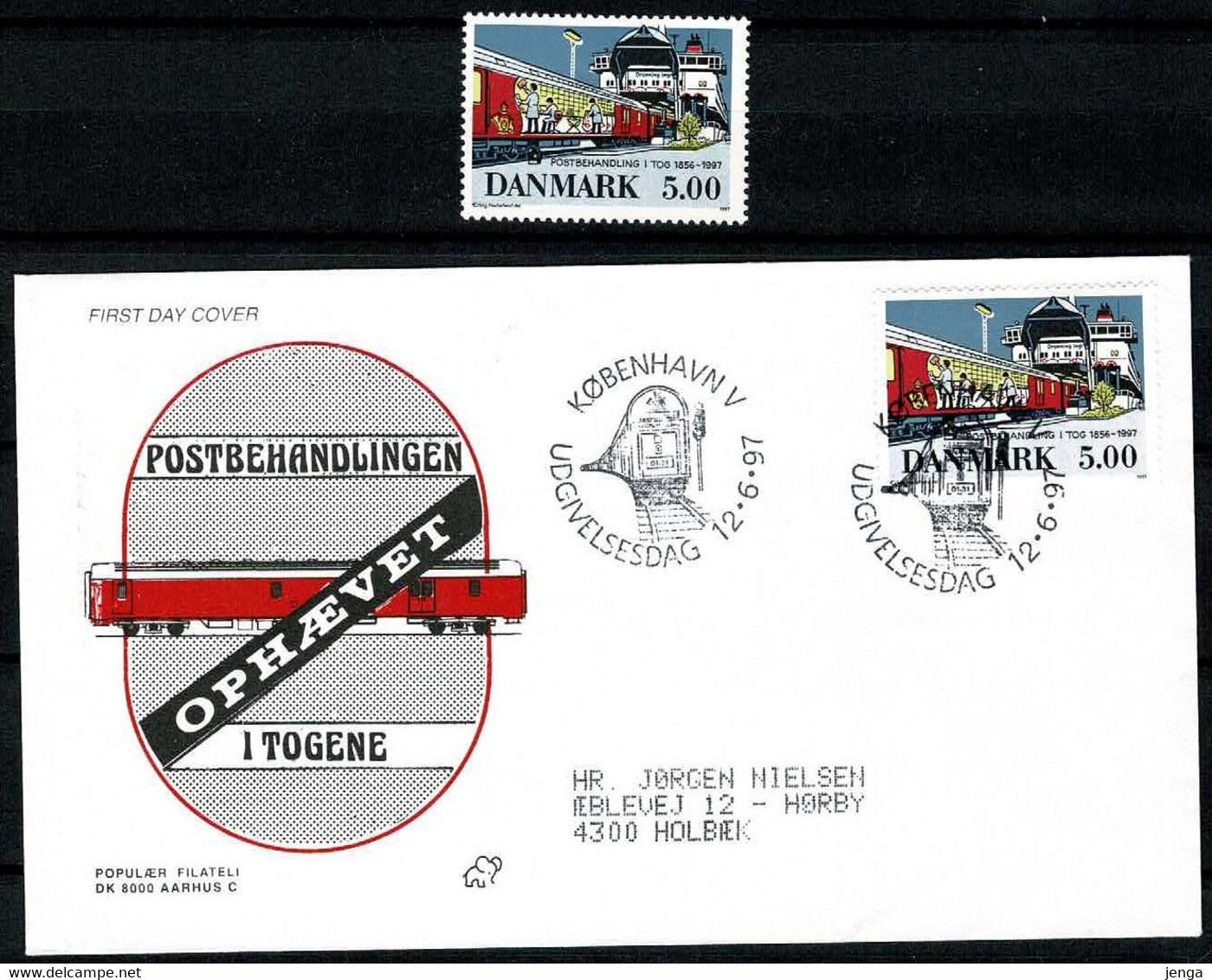 Denmark 1997;  Ending Postal Services In Trains.  MNH(**) And FDC (Populær Filateli). - Sonstige & Ohne Zuordnung