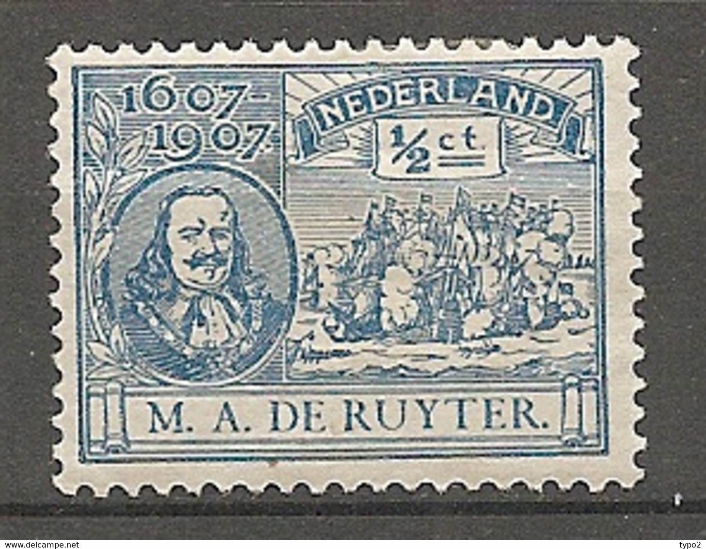 P-B - Yv. N°  73 * 1/2c  De Ruyter Cote 2  Euro  BE 2 Scans - Ongebruikt