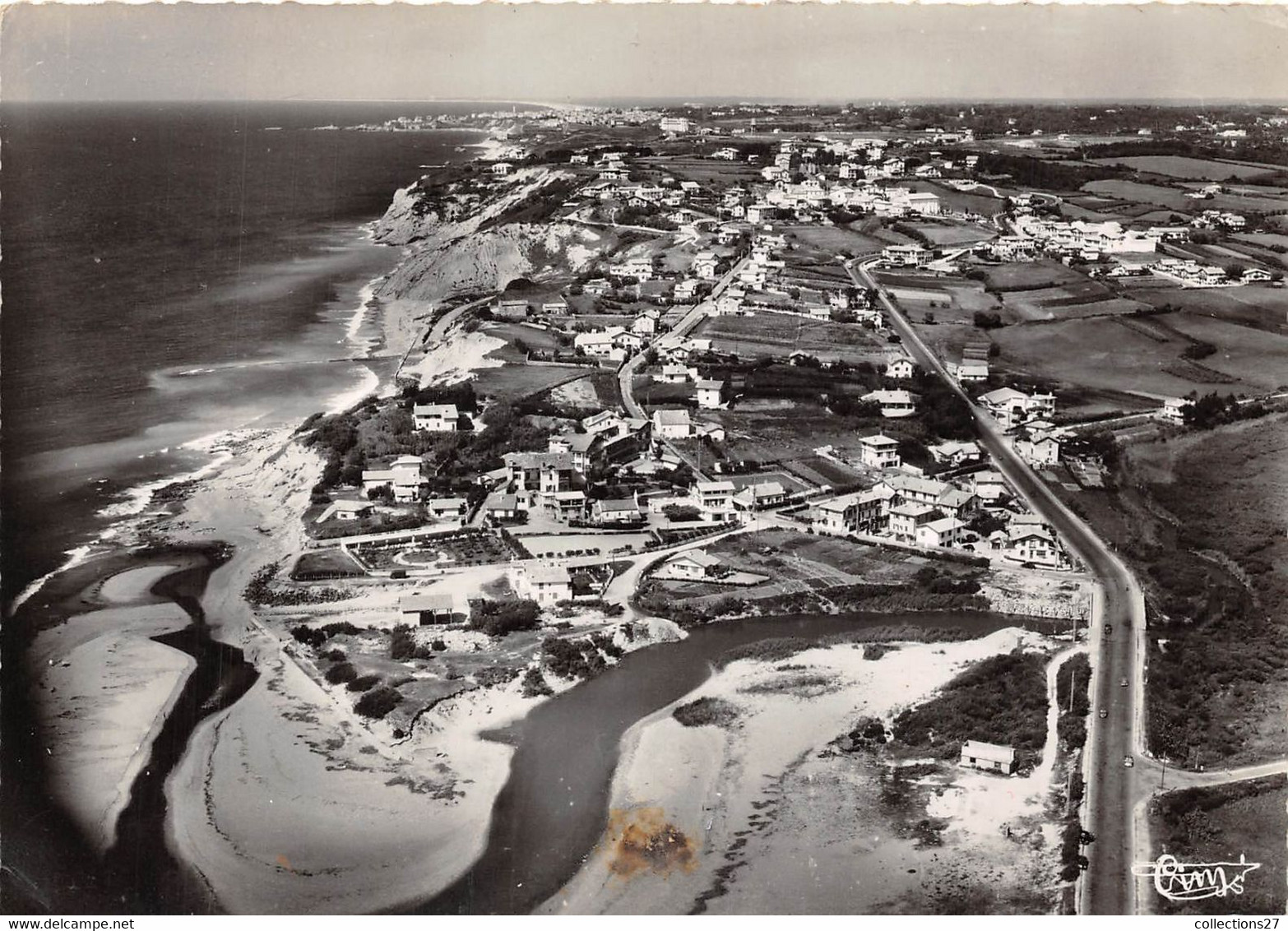 64-GUETHARY- ET BIDART- VUE AERIENNE PLAGE DE L'UHABIA LA CÔTE VERS BARRITZ - Guethary