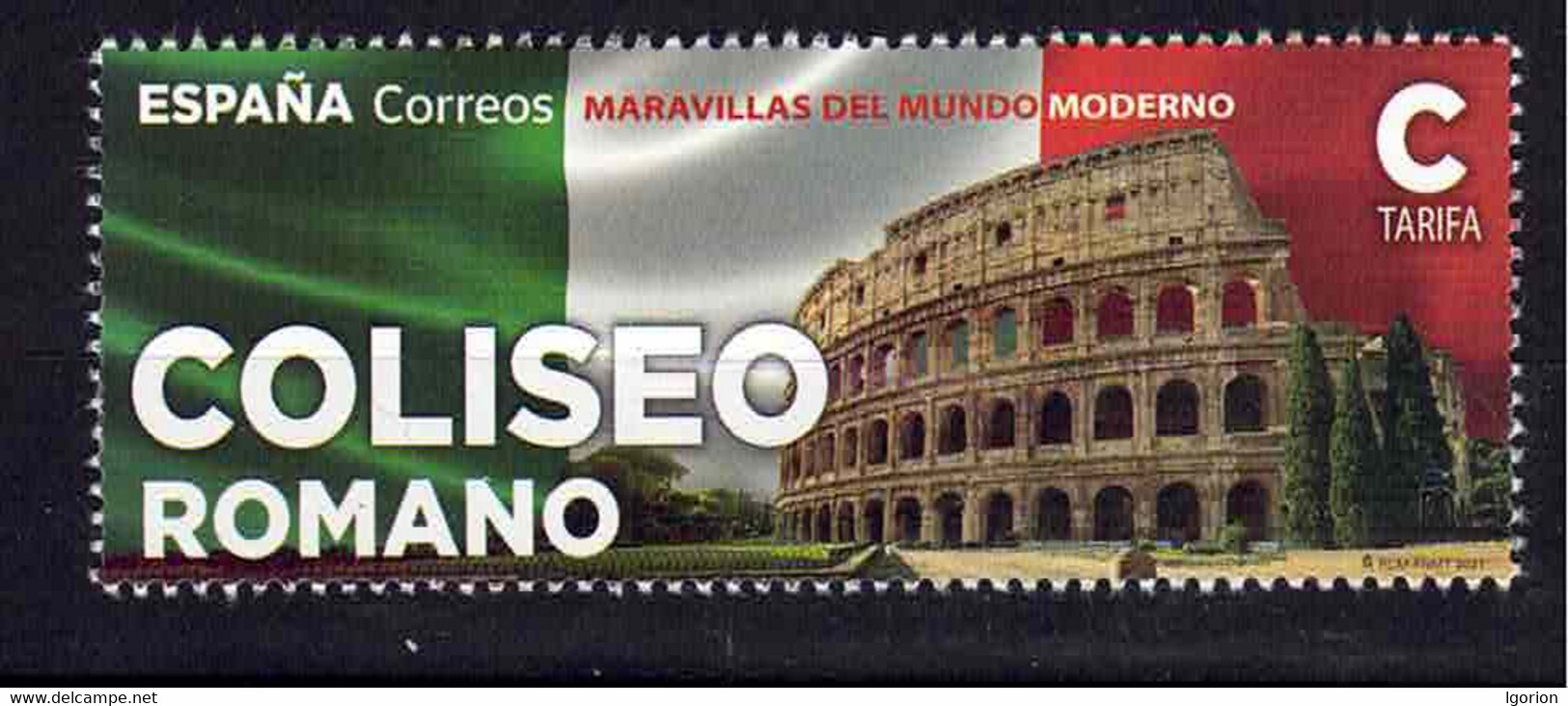 ESPAÑA 2021 ** MNH ED. 5453 MARAVILLAS DEL MUNDO. COLISEO ROMANO - Nuevos