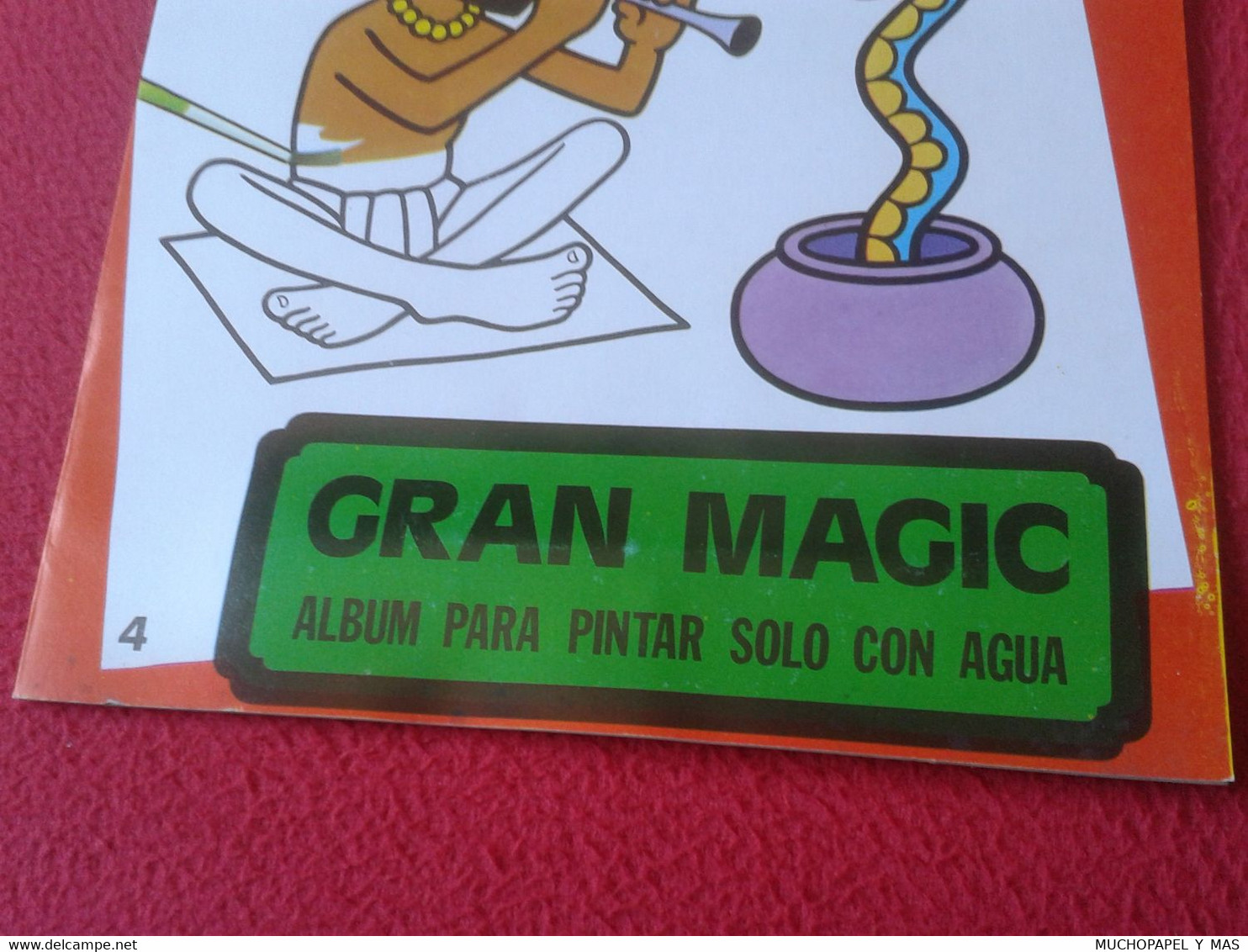 ANTIGUO CUADERNO PARA PINTAR DIBUJAR GRAN MAGIC ALBUM PARA PINTAR SOLO CON AGUA EDITORIAL ROMA 1980 INFATIL JUVENIL... - Scolaires