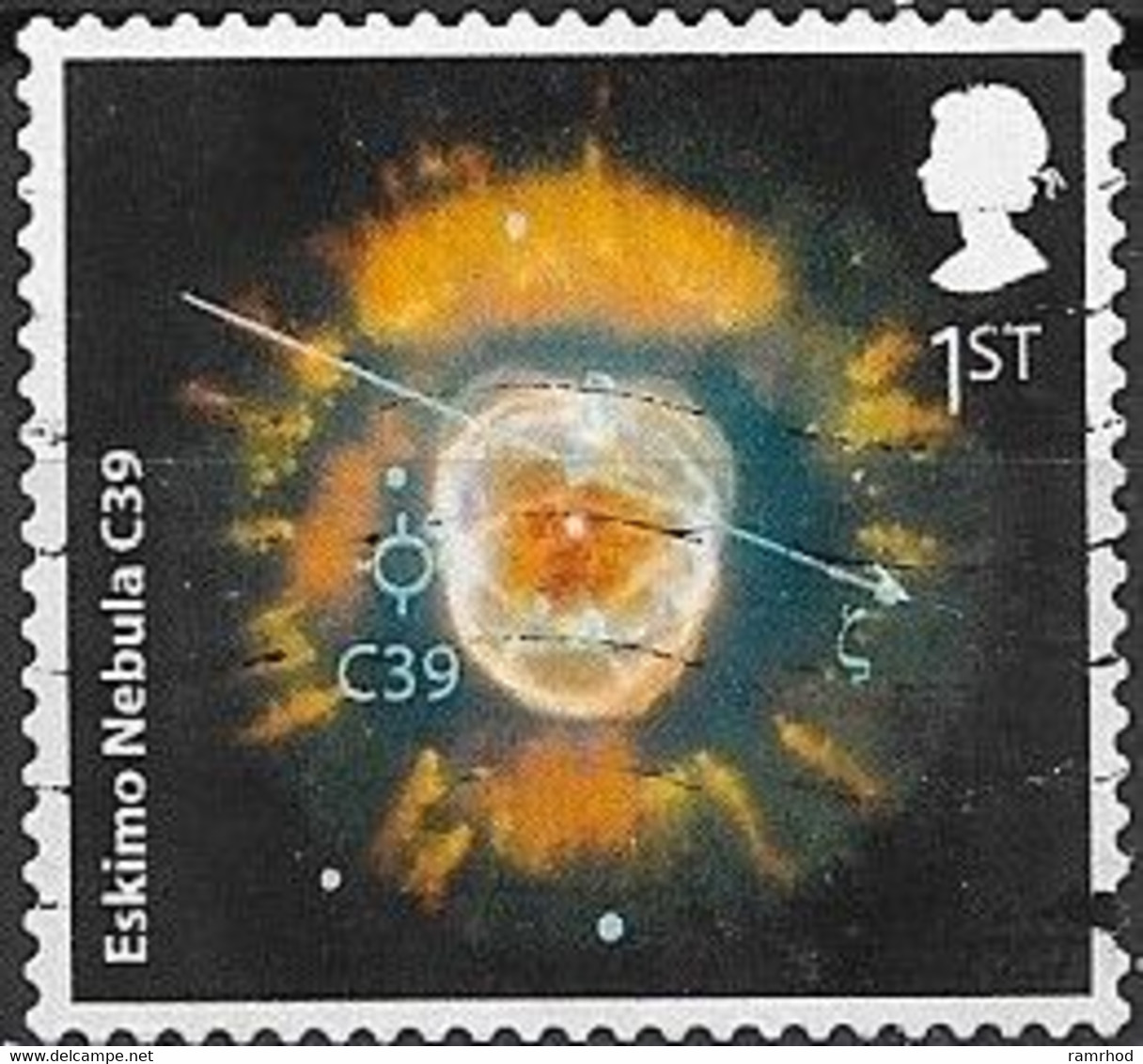 GREAT BRITAIN 2007 50th Anniversary Of The Sky At Night (TV Programme). Nebulae - (1st) - Eskimo Nebula C39 FU - Gebraucht