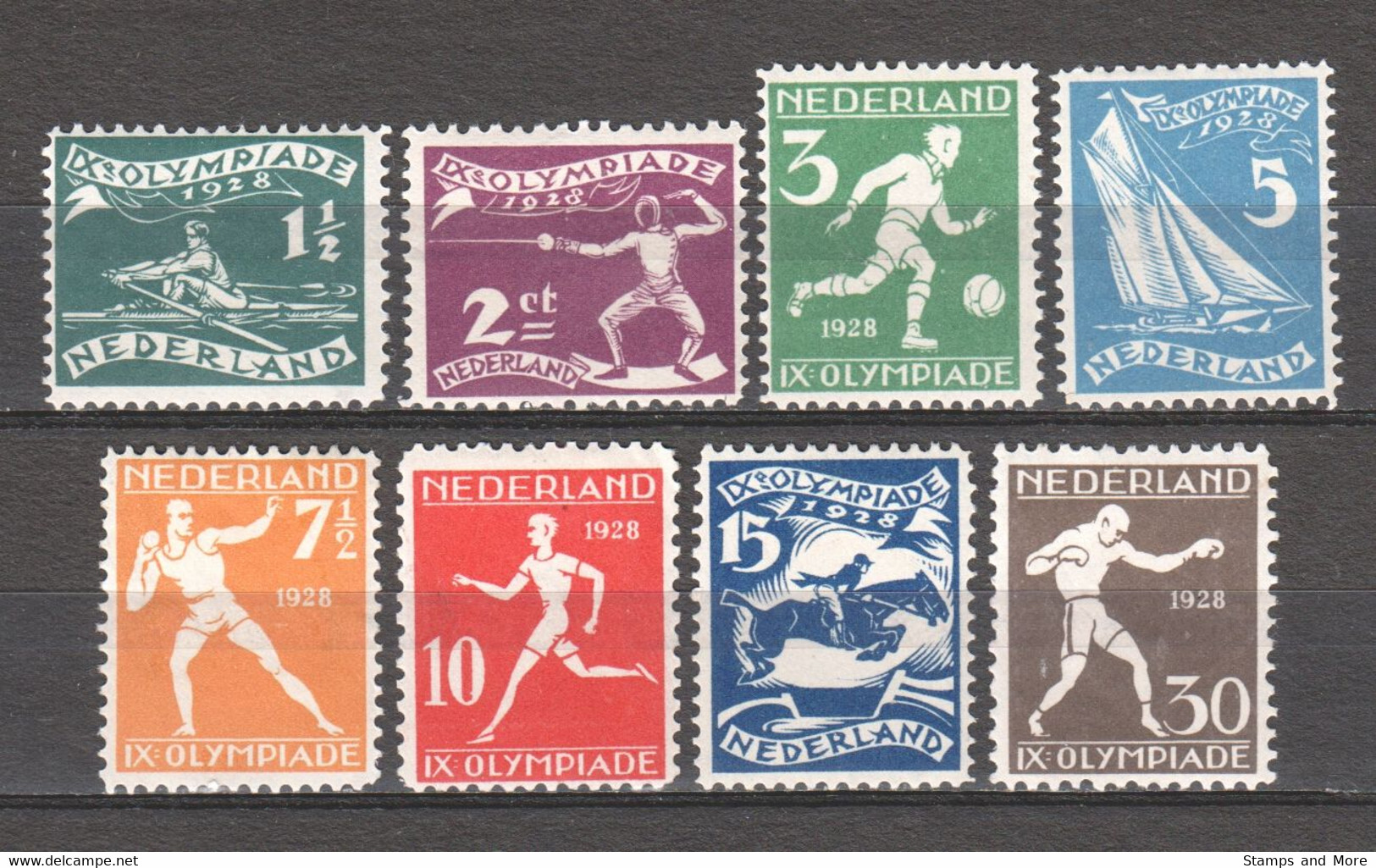 Netherlands 1928 Mi 205-212 MH SUMMER OLYMPICS AMSTERDAM - Nuovi