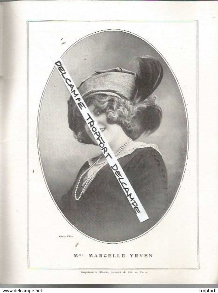 TC vintage program théater actress /  PROGRAMME théâtre T1913 Honneurs de la GUERRE Dorgere DAVID'S GIPSY