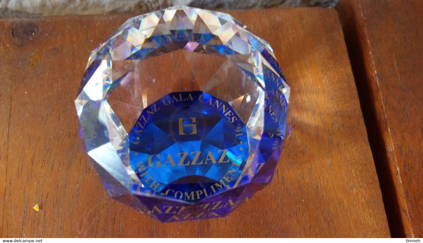 RARE - PRESSE - PAPIER Cristal Superbe - With Compliments - Gazzaz 1991 - Festival Du Film CANNES - CRISTAL MAGNIFIQUE - Paper-weights