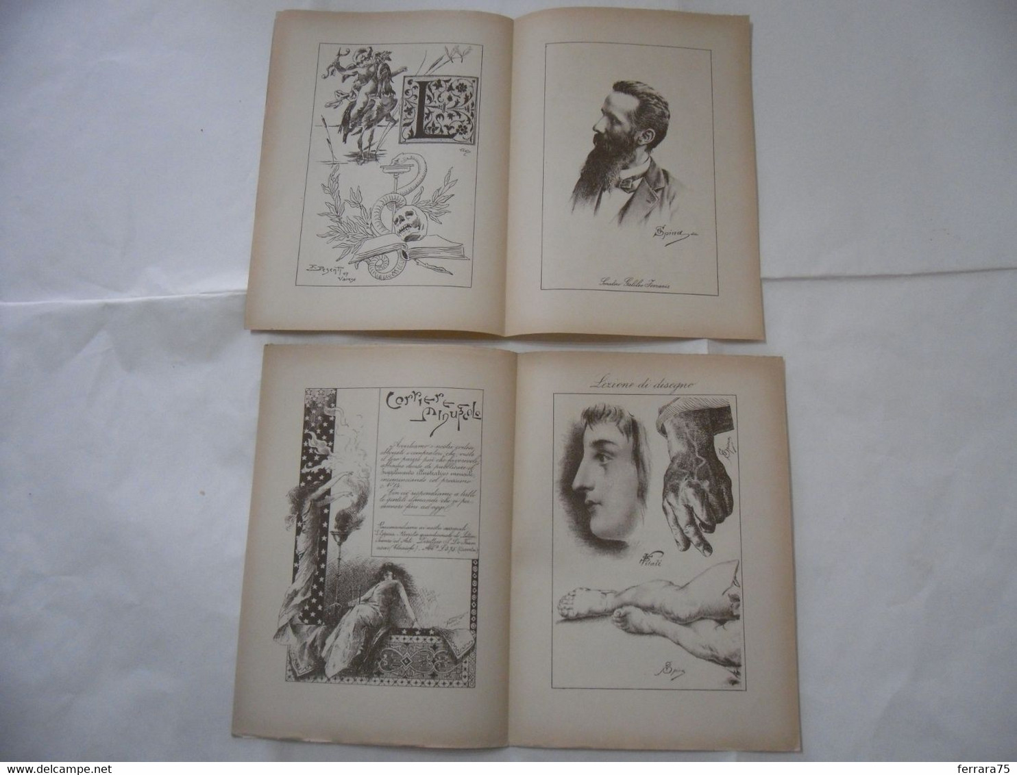 ARTE MINUSCOLA LEZIONE DI DISEGNO ARTE MODA ARALDICA LIBERTY SCRITTURA 1897-76 - Libri Antichi