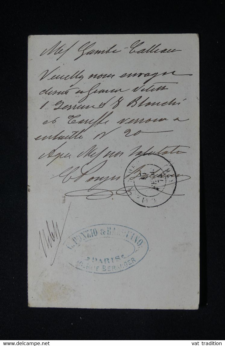 FRANCE - Carte Précurseur De Paris En 1874 Pour Cayeux, Affranchissement Cérès 15ct, étoile 5 - L 85729 - Precursor Cards