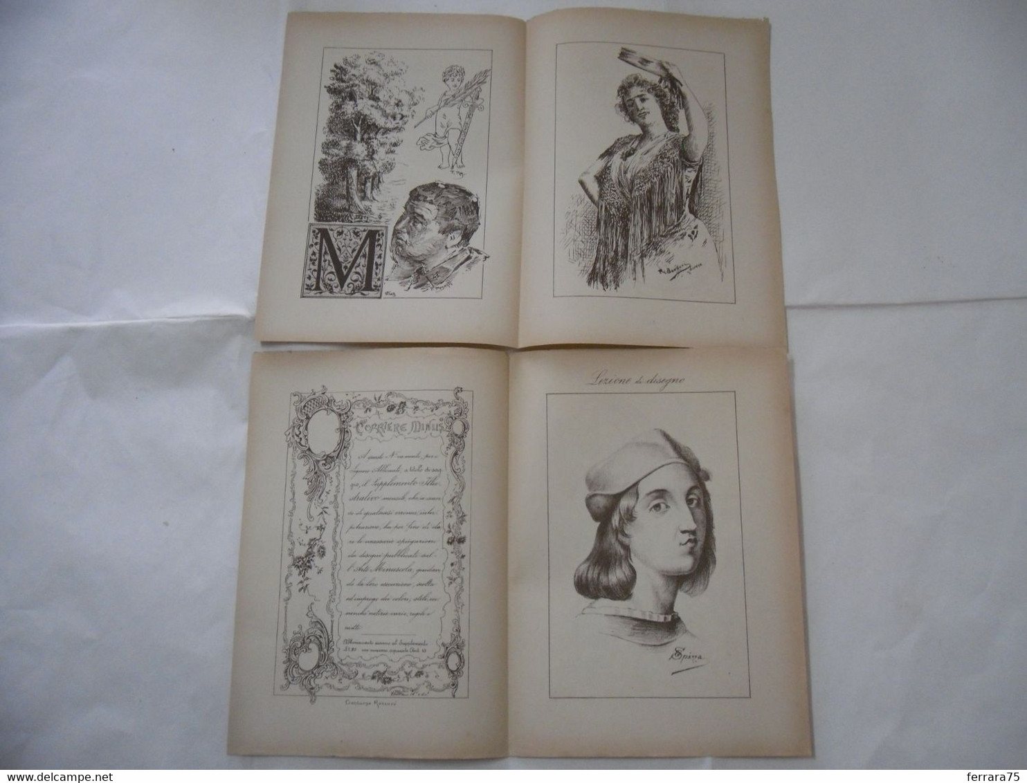 ARTE MINUSCOLA LEZIONE DI DISEGNO ARTE MODA ARALDICA LIBERTY SCRITTURA 1897-77 - Libri Antichi