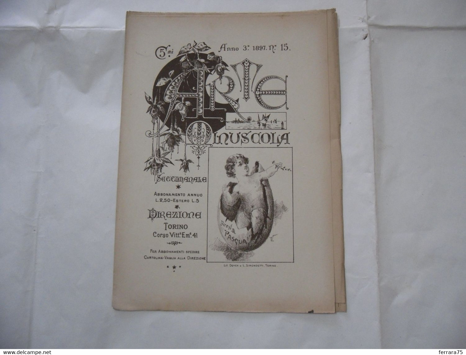 ARTE MINUSCOLA LEZIONE DI DISEGNO ARTE MODA ARALDICA LIBERTY SCRITTURA 1897-78 - Libri Antichi