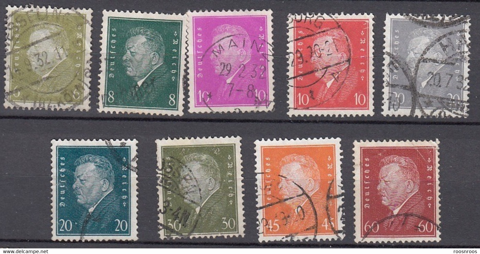 TP ALLEMAGNE 1928 -1932  - DEUTSCHES REICH - DIVERS TIMBRES - PRESIDENT EBERT - Other & Unclassified