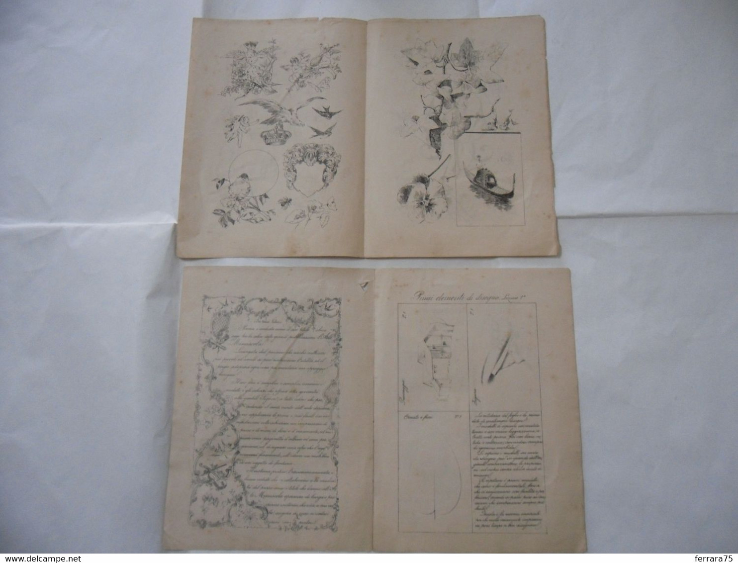 ARTE MINUSCOLA LEZIONE DI DISEGNO ARTE MODA ARALDICA LIBERTY SCRITTURA 1895-85 - Libri Antichi