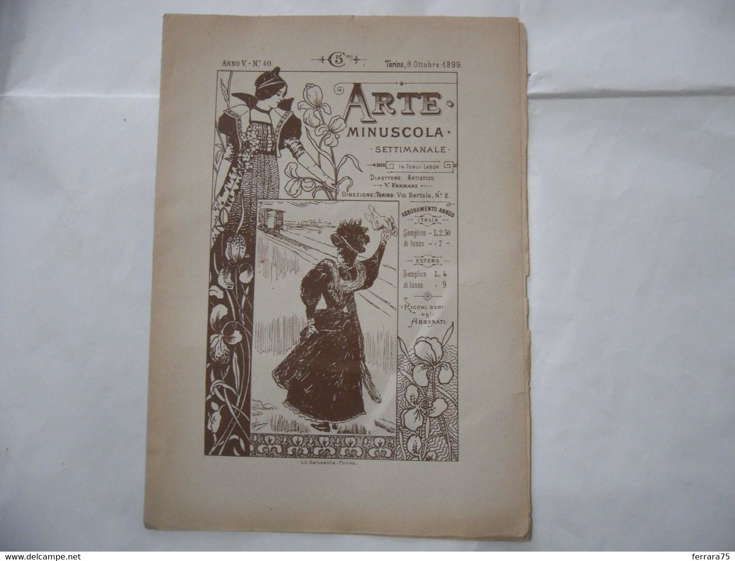 ARTE MINUSCOLA LEZIONE DI DISEGNO ARTE MODA ARALDICA LIBERTY SCRITTURA 1899-90 - Libri Antichi