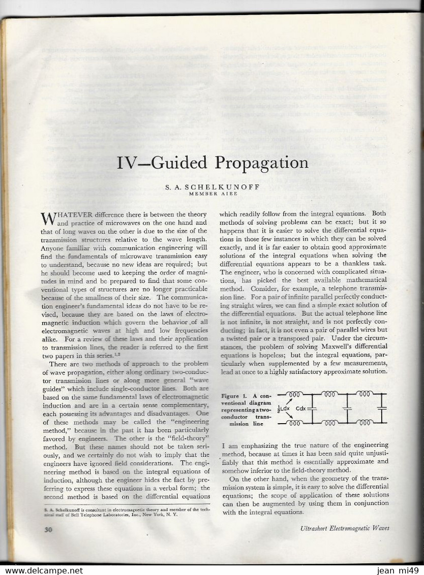 LIVRE - ULTRASHORT ELECTROMAGNETIC WAVES -  1943 - College Of Engineering  New York  University - Ingénierie