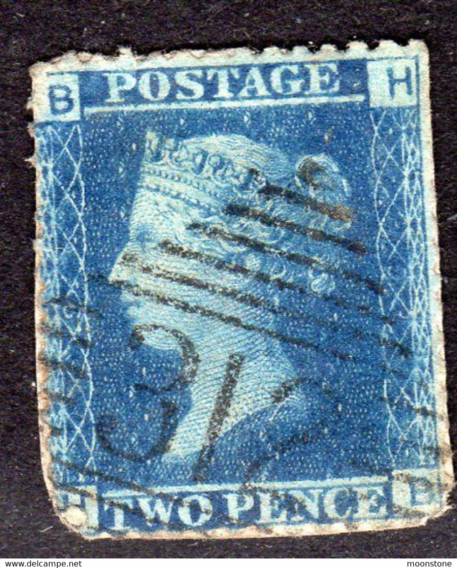 Ireland 1844 Numeral Cancellations: 312 Loughrea Galway, 1864 2d Blue Perforated, Plate 9, BH, SG 45/7 - Prefilatelia