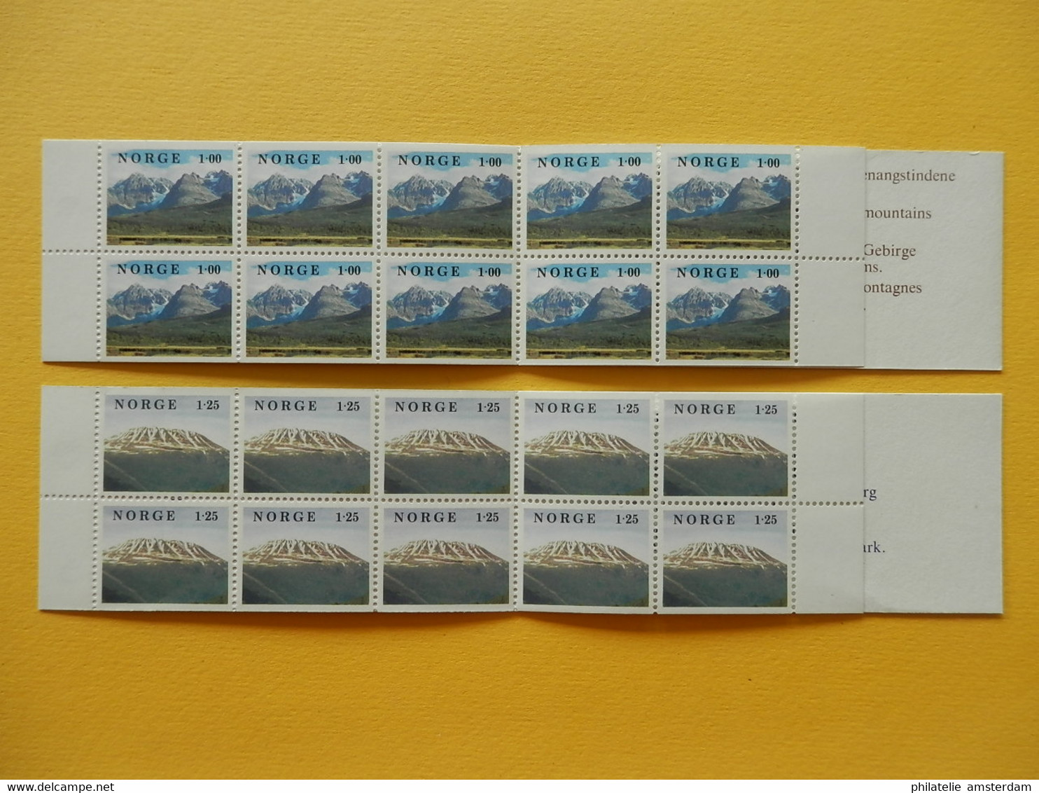 Norway 1978, LANDSCAPES: Mi 771-72, ** -BK - Carnets