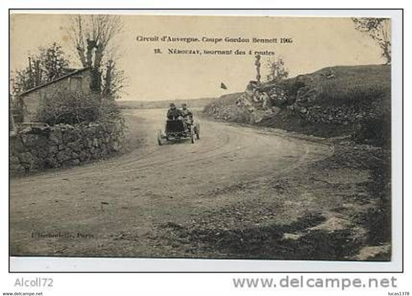 Circuit D'Auvergne.Coupe Gordon Bennet 1905.18.Nébouzat,tournant Des 4 Routes - Rally Racing
