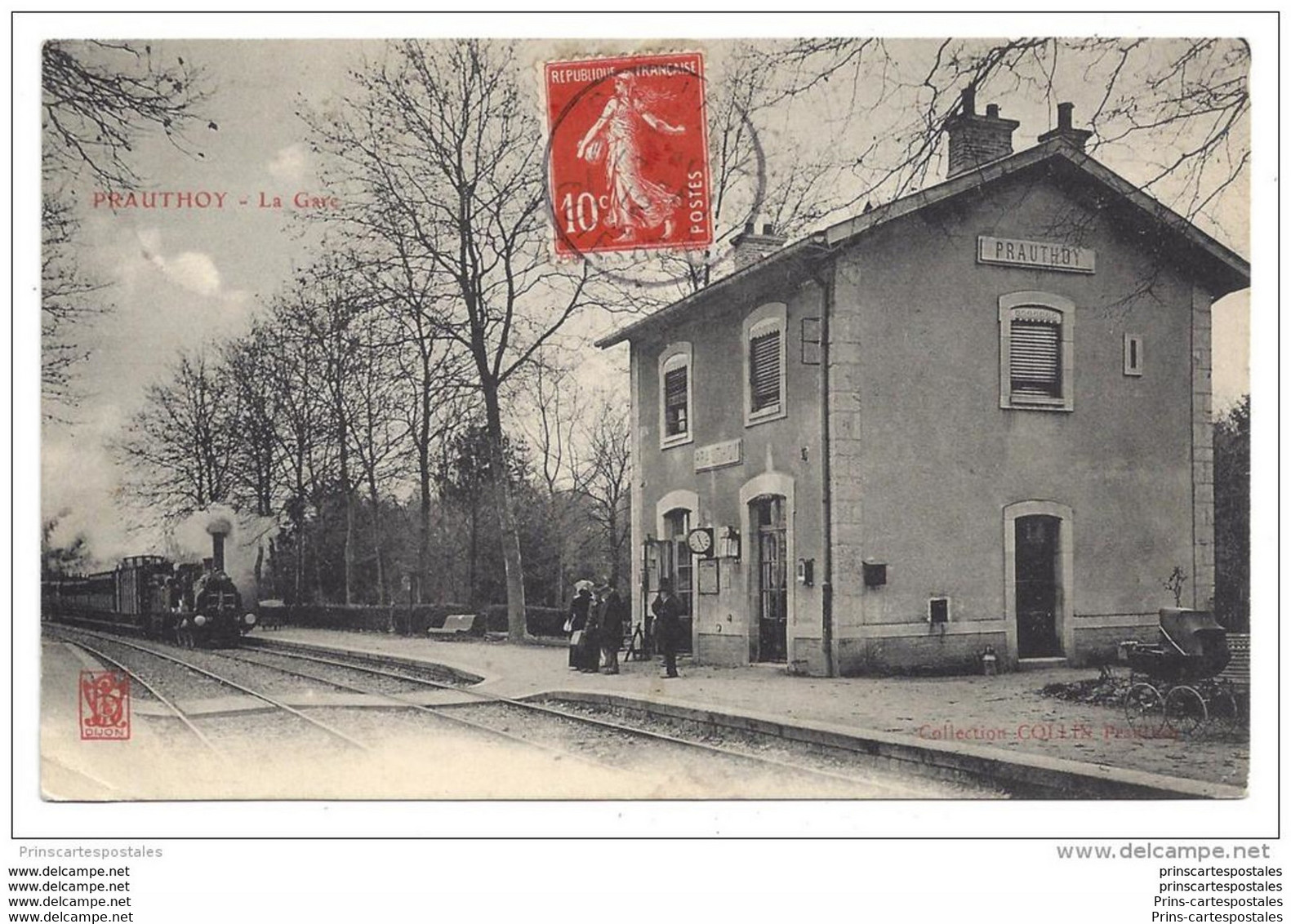 CPA 52 Prauthoy La Gare Et Le Train - Prauthoy