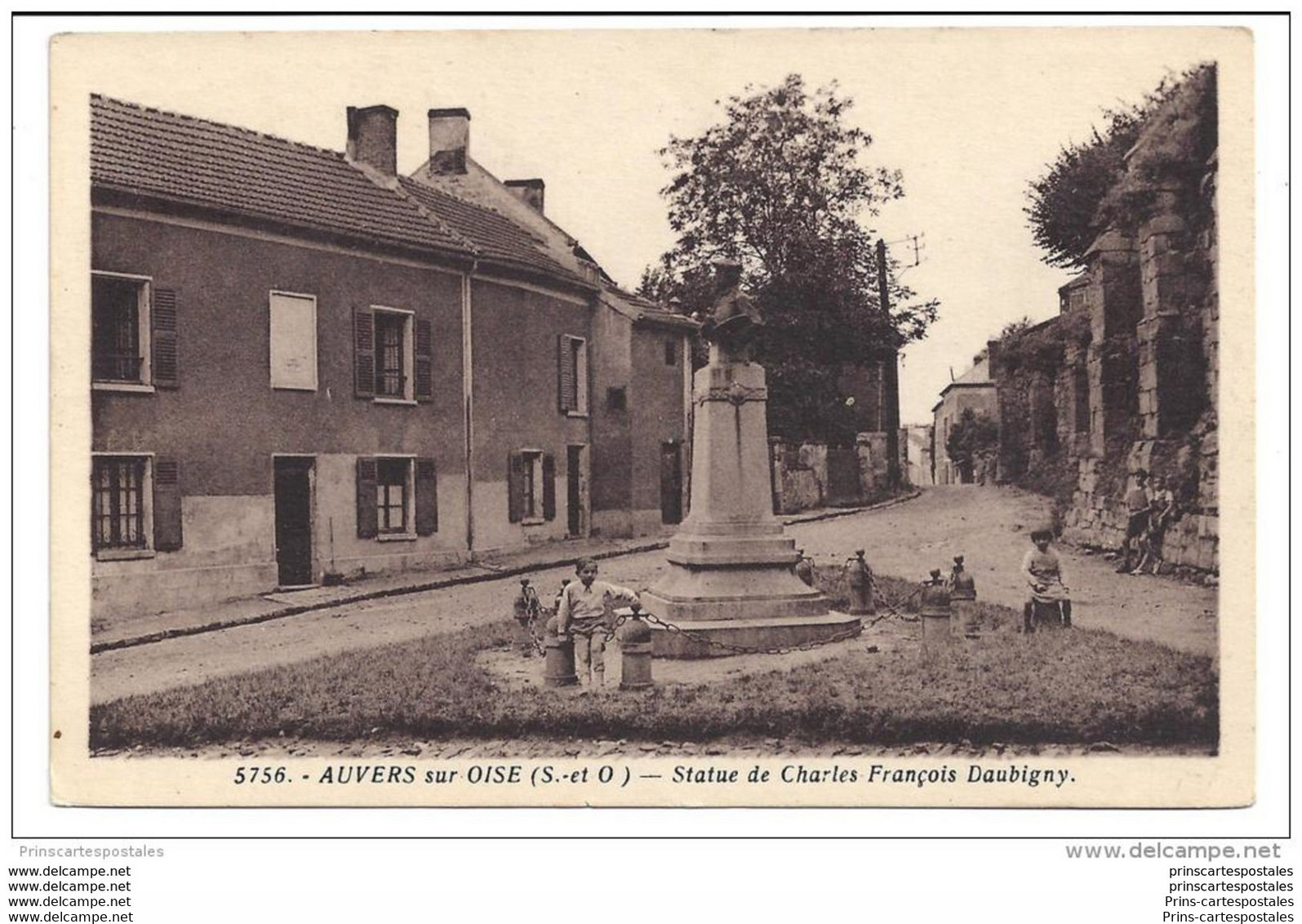 CPA 95 Auvers Sur Oise Statue De Charles François Daubigny - Auvers Sur Oise