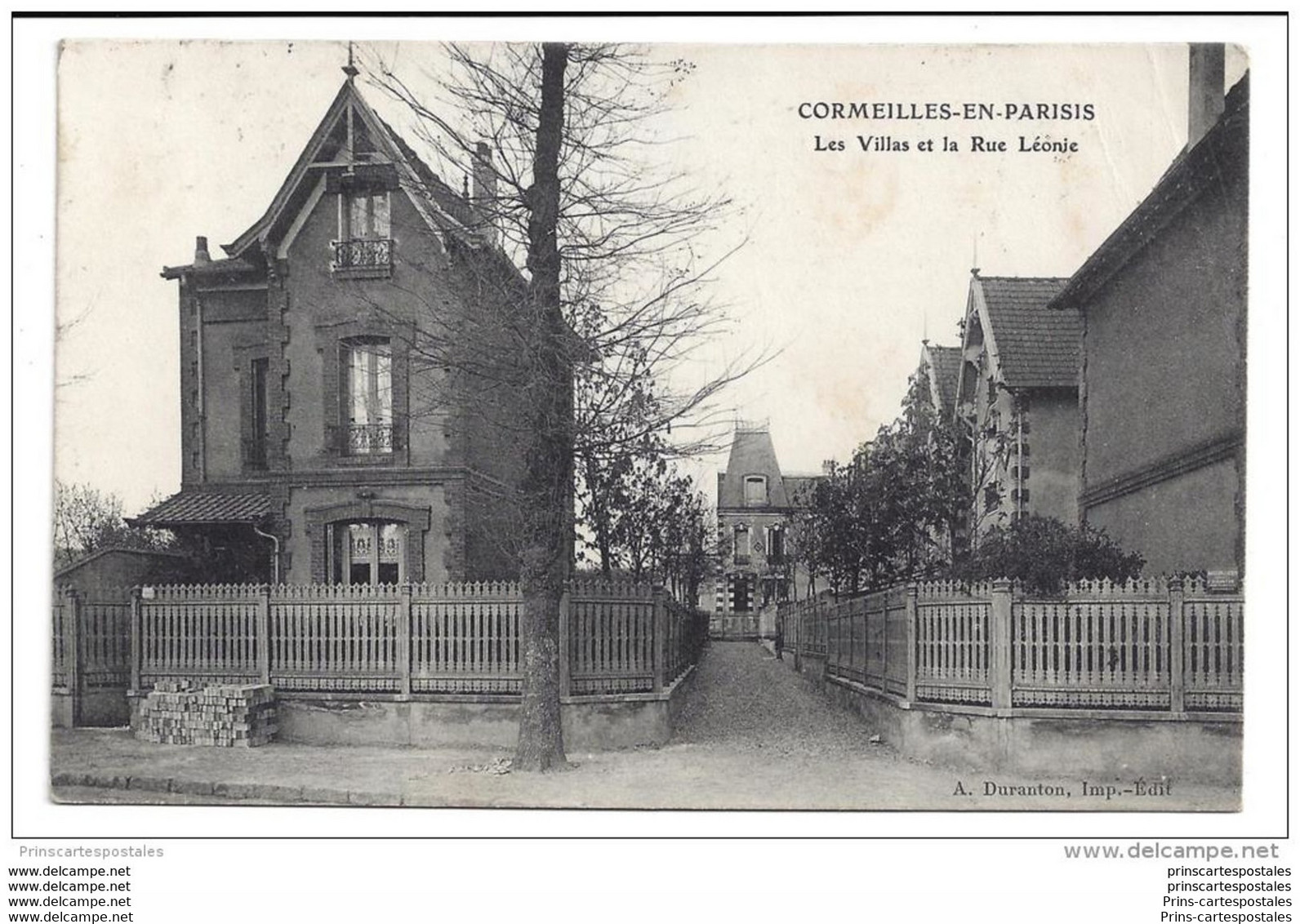 CPA 95 Cormeilles En Parisis Les Villas Et La Rue Leonie - Cormeilles En Parisis