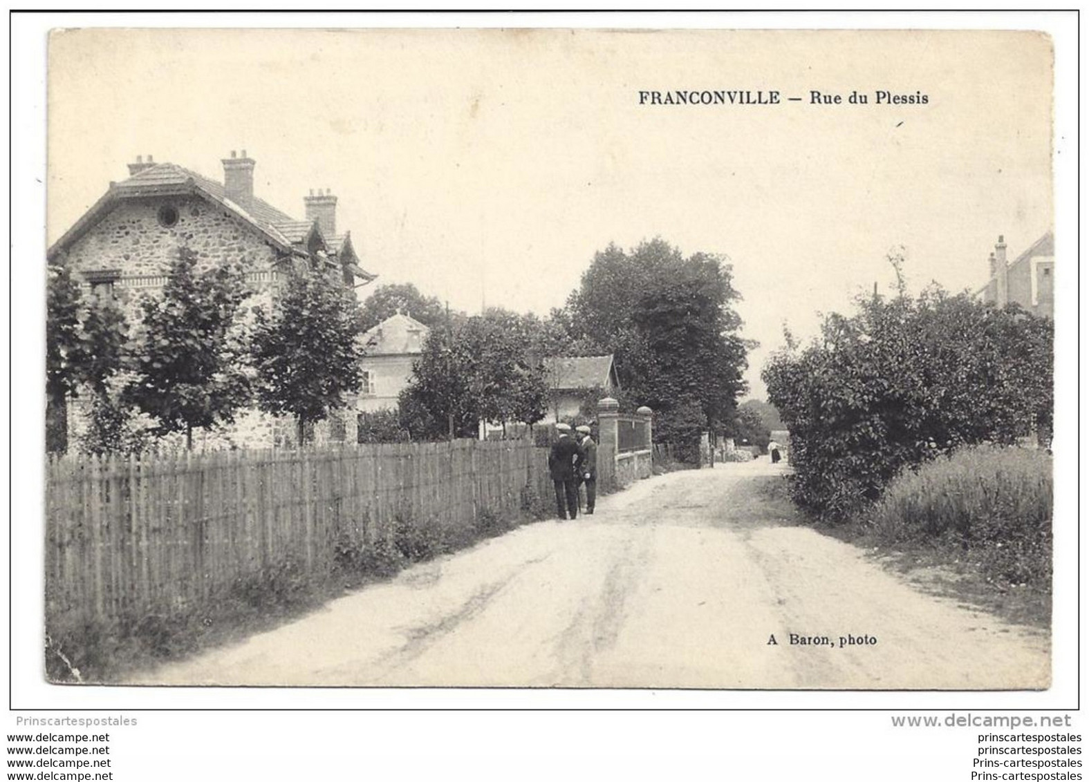 CPA 95 Franconville Rue Du Plessis - Franconville