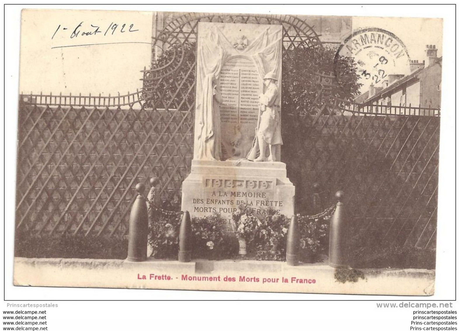 CPA 95 La Frette Le Monument Des Morts Pour La France - La Frette-sur-Seine