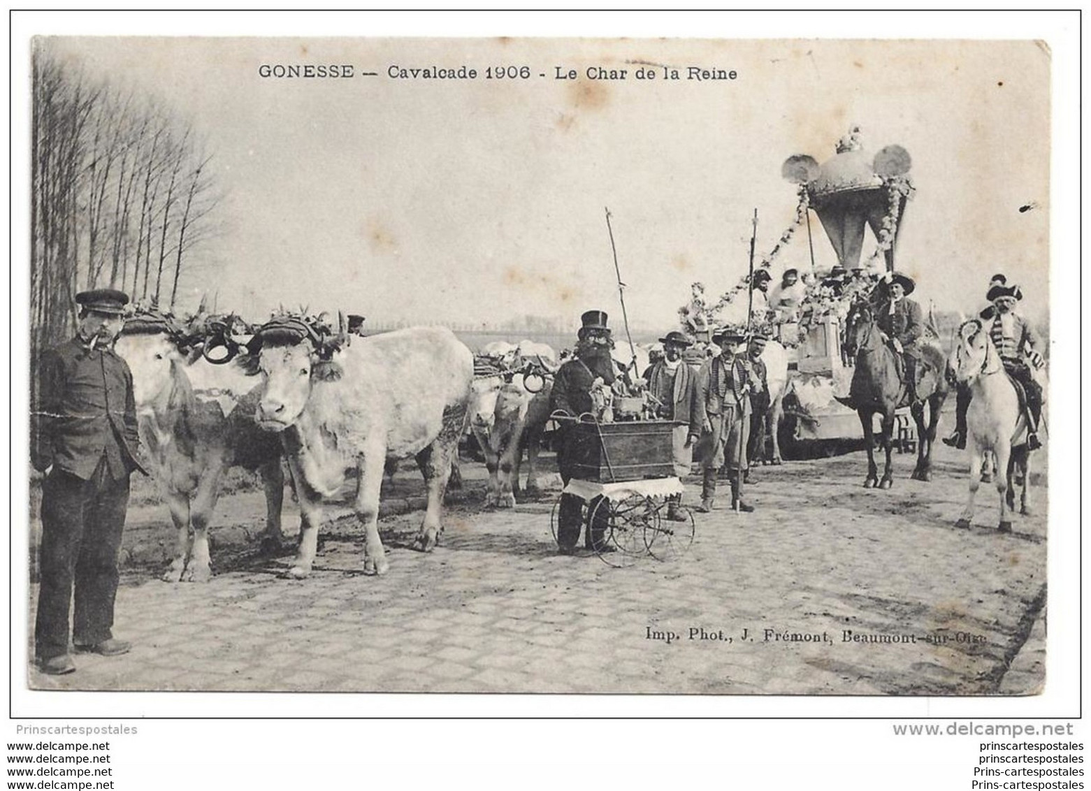 CPA 95 Gonesse Cavalcade 1906 Char De La Reine - Gonesse