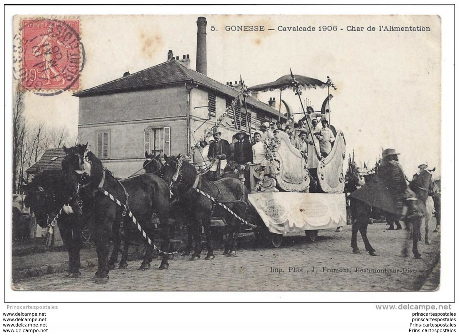 CPA 95 Gonesse Cavalcade 1906 Char De L'alimentation - Gonesse