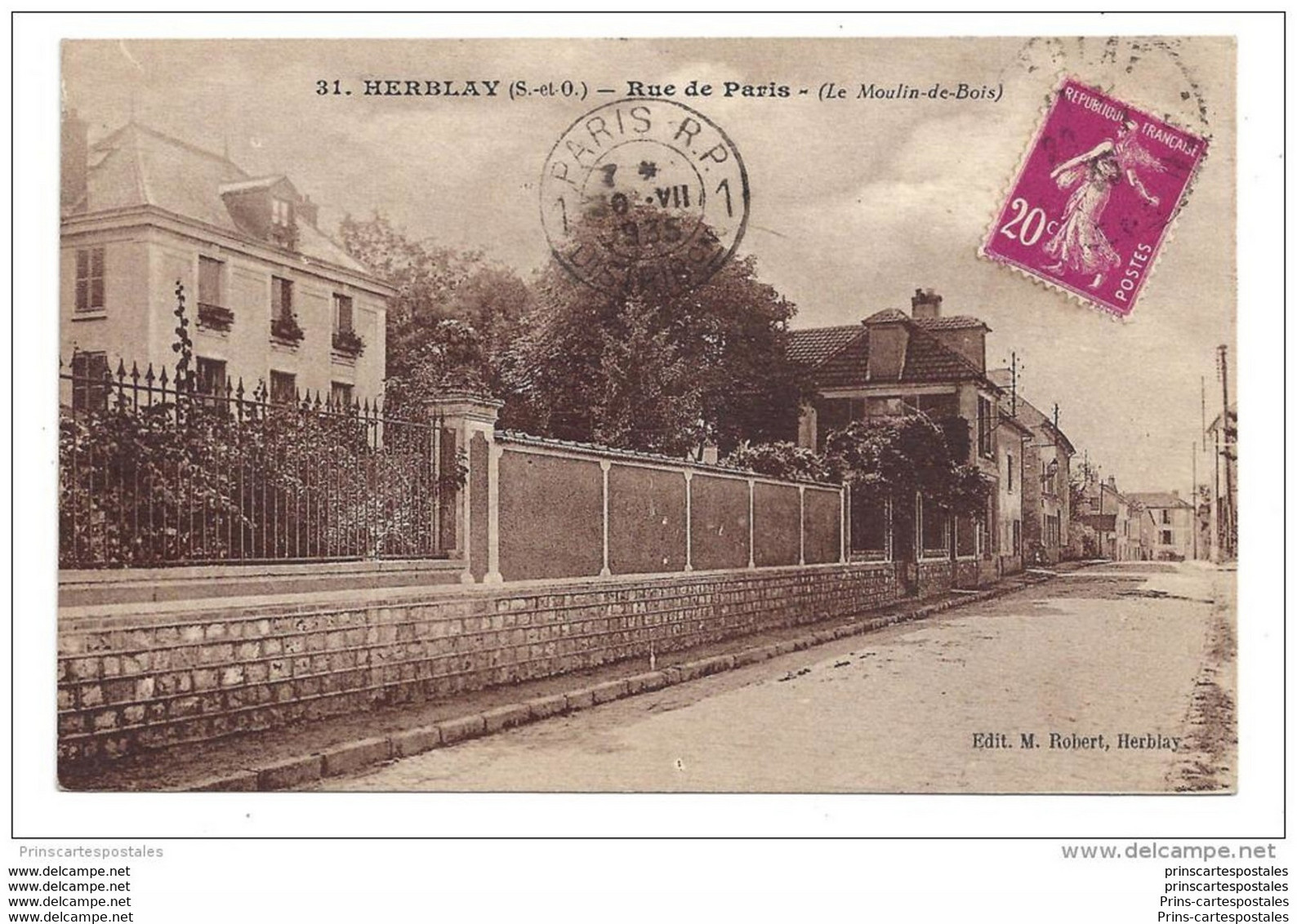 CPA 95 Herblay Rue De Paris - Herblay