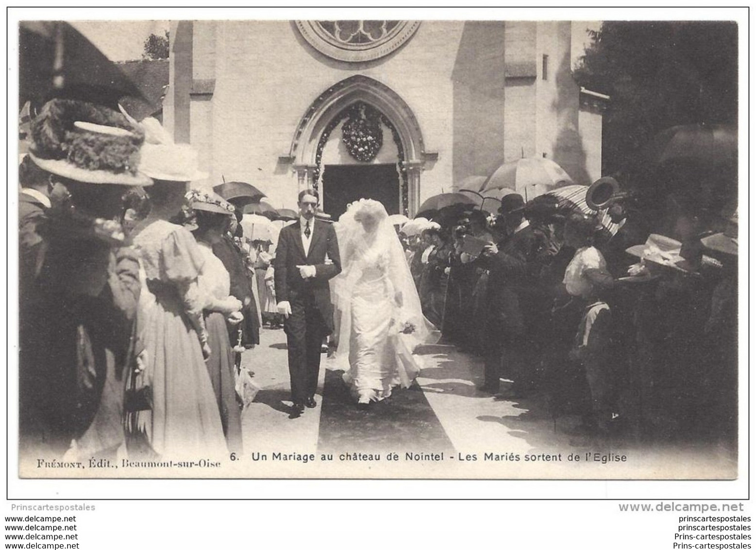 CPA 95 Nointel Un Mariage Au Chateau - Les Mariés Sortent De L'Eglise - Nointel