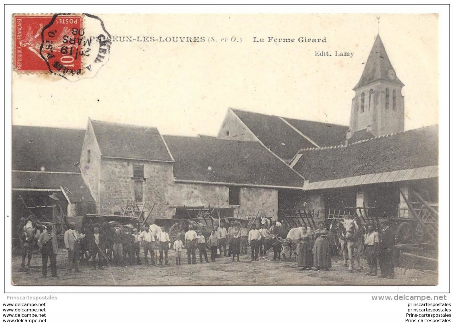 CPA 95 Puiseux Les Louvres La Ferme Girard - Puiseux En France