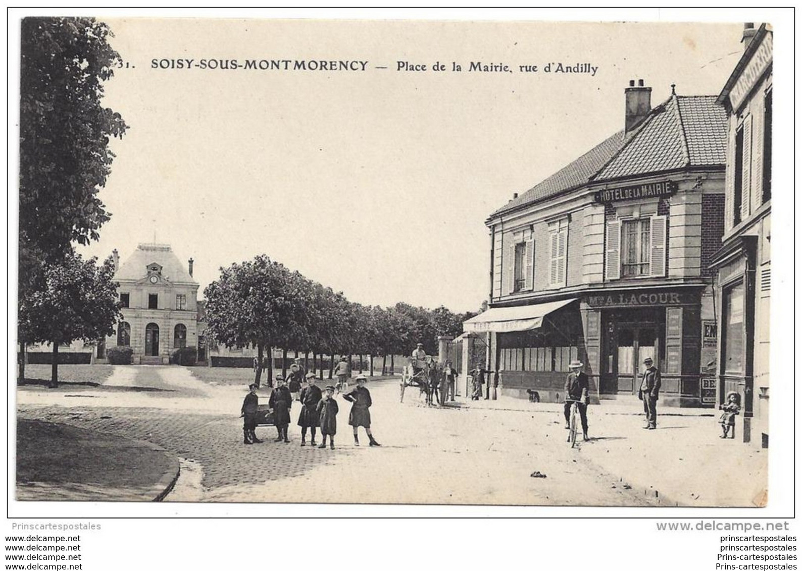 CPA 95 Soisy Place De La Mairie Rue D'Andilly - Soisy-sous-Montmorency