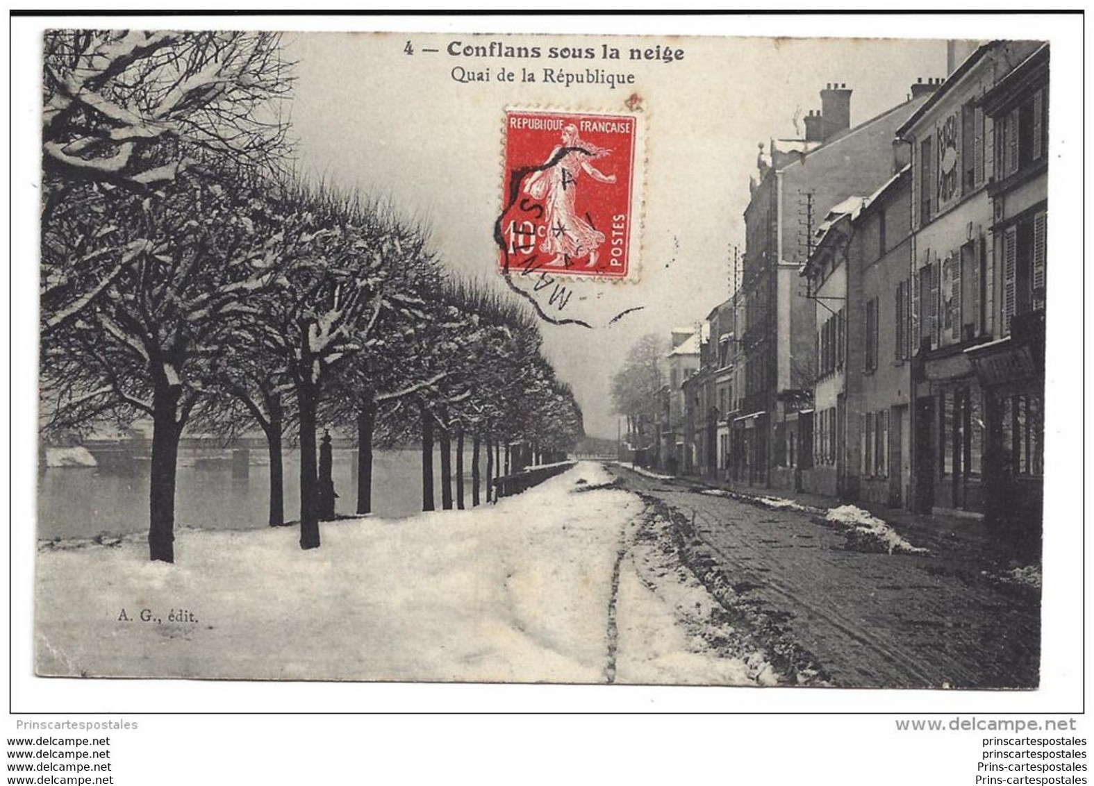 CPA 78 Conflans Sous La Neige Quai De La Rèpublique - Conflans Saint Honorine