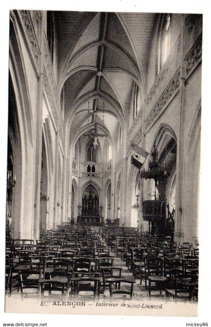 ALENCON -1907-- Intérieur De L'église Saint Léonard  ....................à Saisir - Alencon