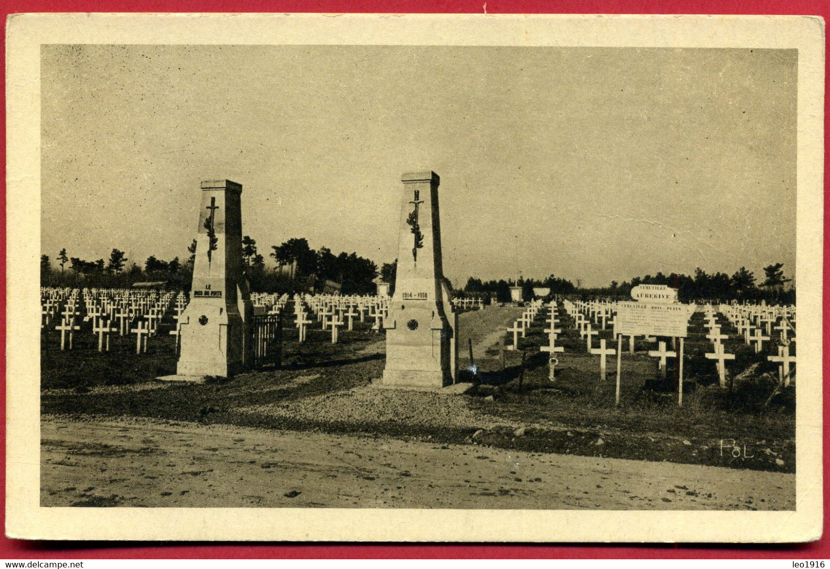 CPA 51 Marne Aubérive La Pompelle Cimetière National Du Bois-du-Puits - Sonstige & Ohne Zuordnung