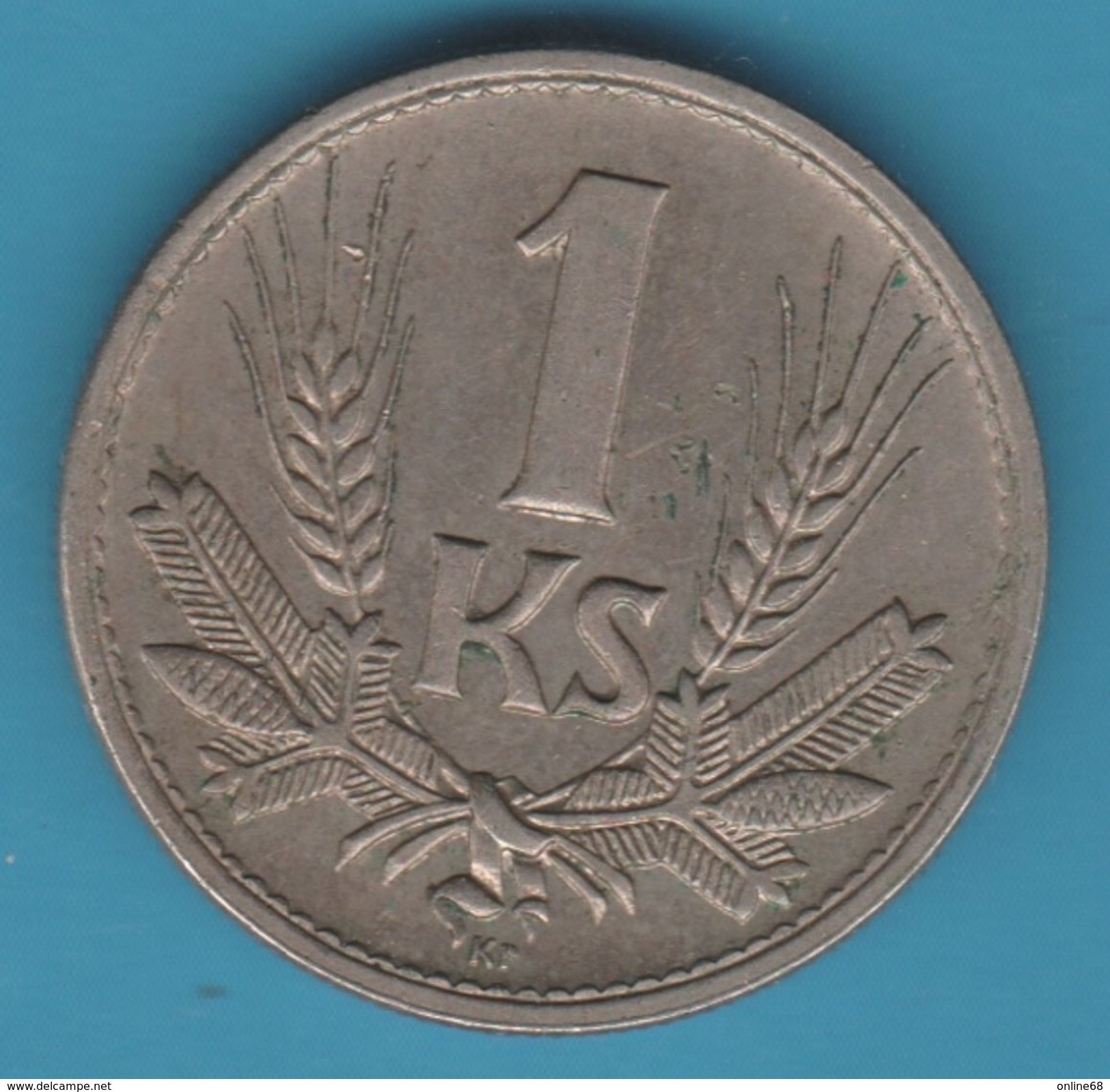 SLOVENSKA REPUBLIKA 1 KORUNA 1945 KM# 6 - Slovakia