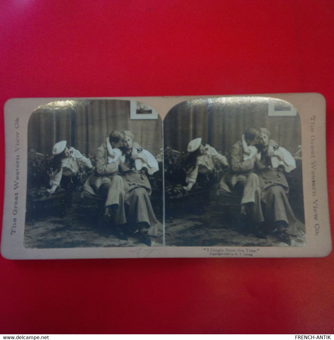 PHOTO STEREO I CAUGHT SISTER THIS TIME - Stereoscopic