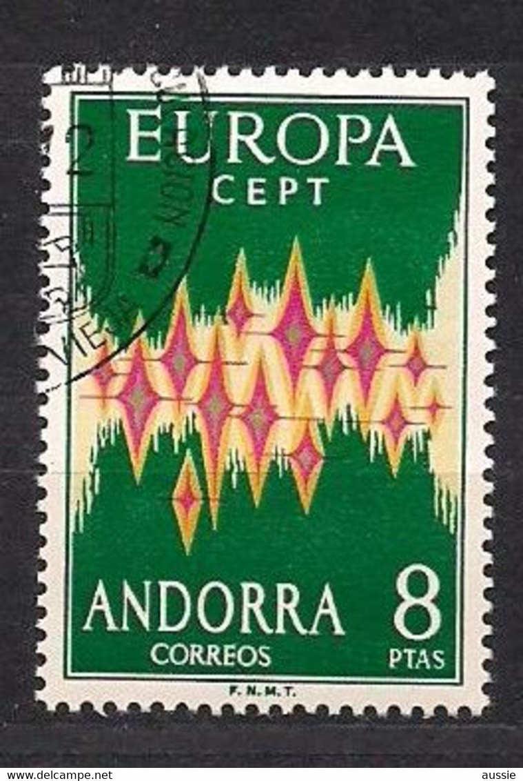 Cept 1972 Andorra Andorre Espagnole Yvertn° 64A (o) Oblitéré Cote 90 Euro - 1972