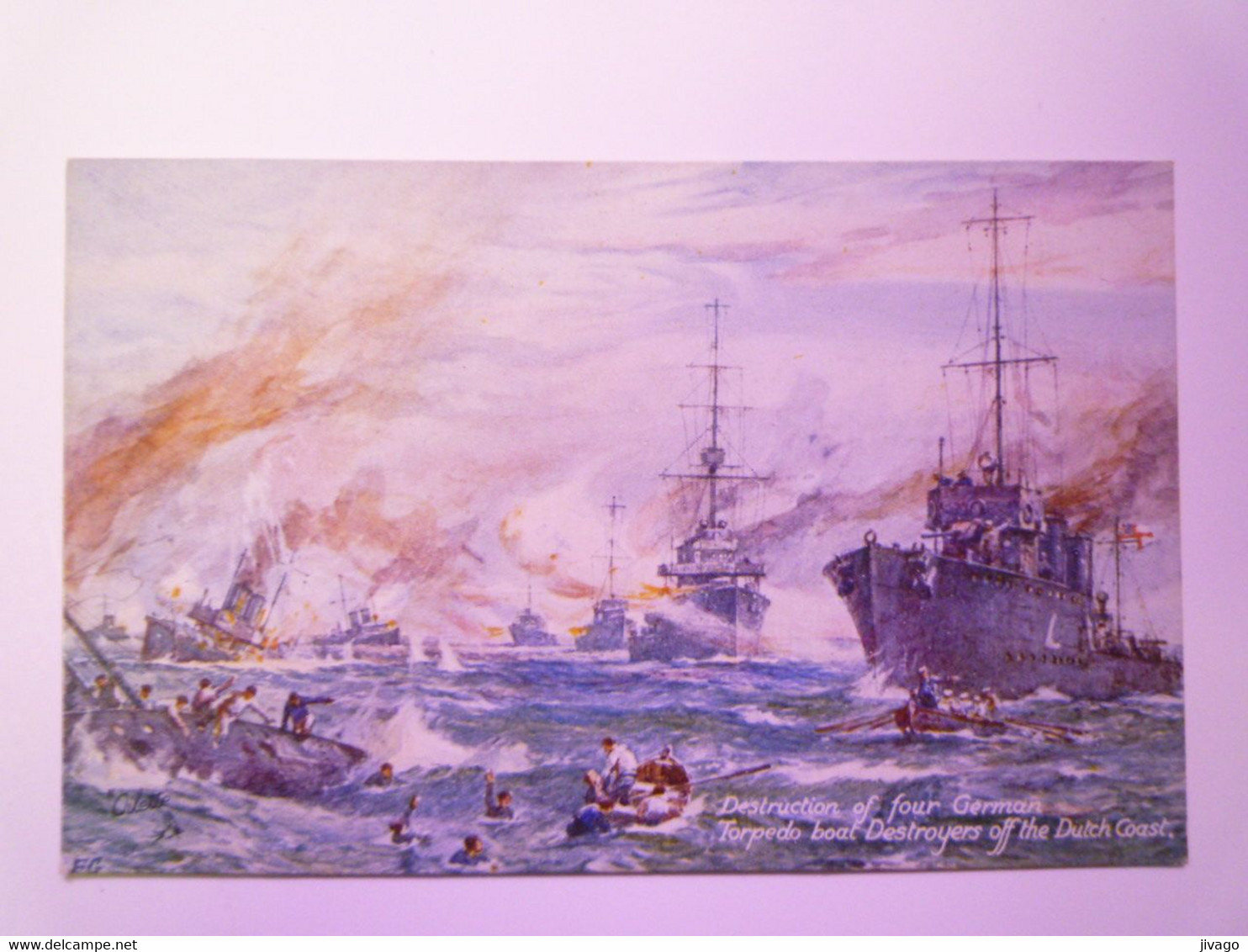 2021 - 458  Destruction Of Four German TORPEDO BOAT DESTROYERS  Off The Dutch Coast   XXX - Boten