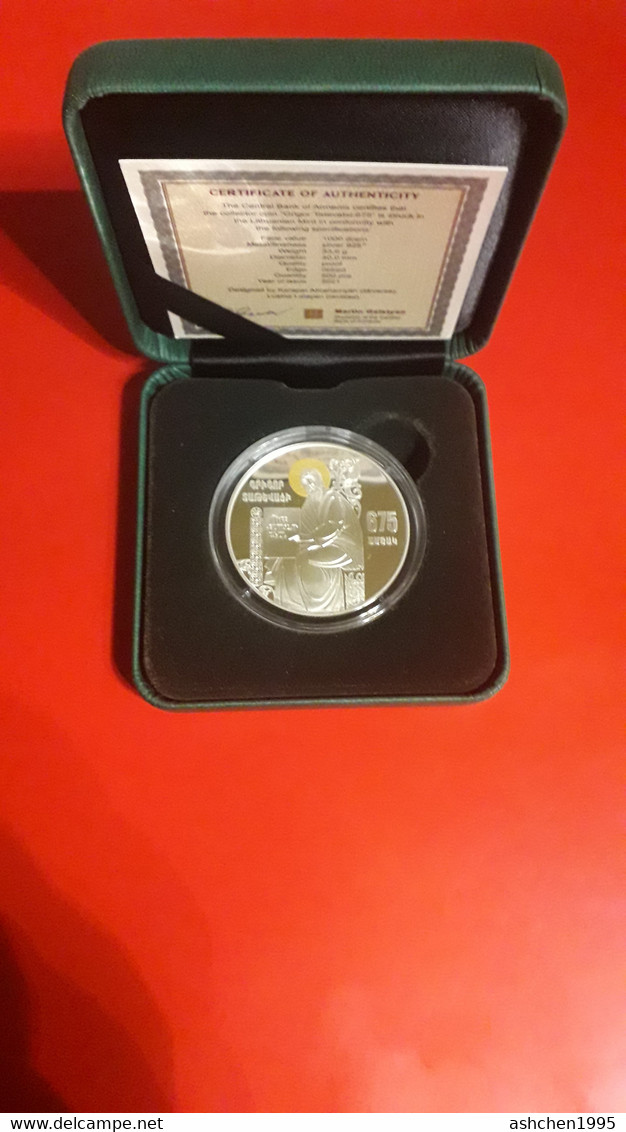 Armenien / Armenie / Armenia 2021, 675th Ann. Grigor Tatavatsi, Silver Coin In Box - PROOF - Armenien