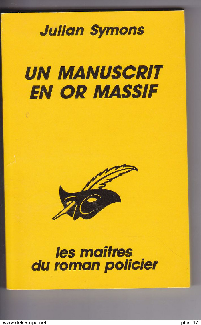 JULIAN SYMONS : UN MANUSCRIT EN OR MASSIF, Collection LE MASQUE - Le Masque